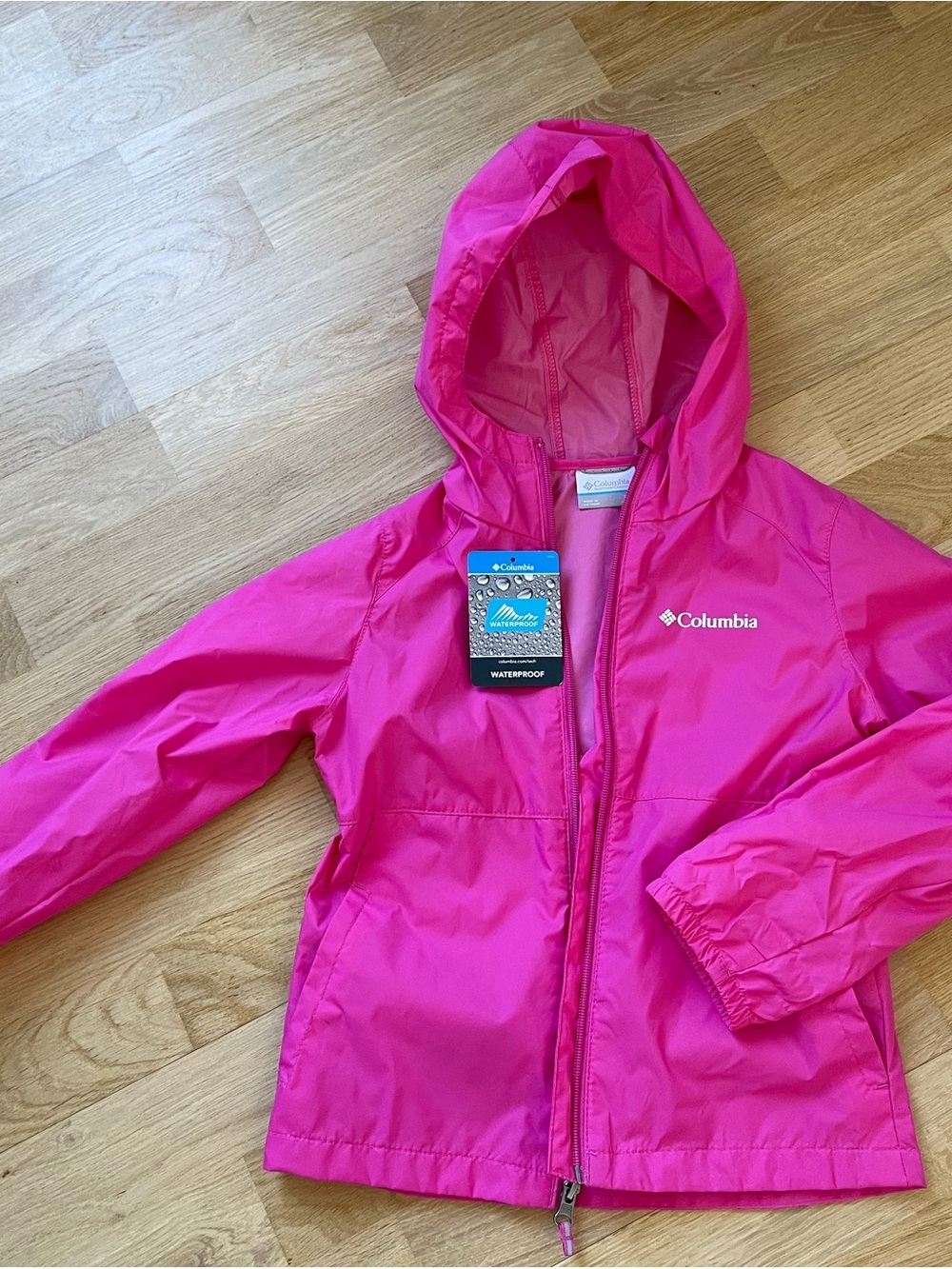 Columbia Kids Bubblegum Pink Rain Jacket